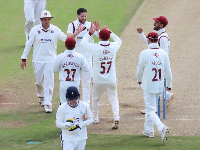 Wayne Parnell celebrates claiming one of his five wickets at Headingley (Pictures: Peter Short)