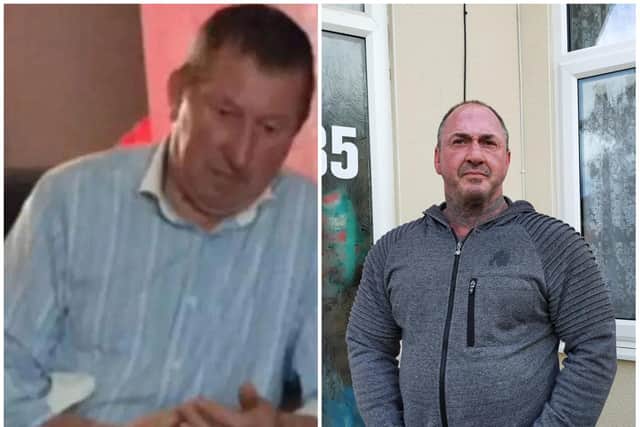 Dale Brickwood (R) says the first time he had heard his father's voice in years was when his distressed 999 call was played to the jury.