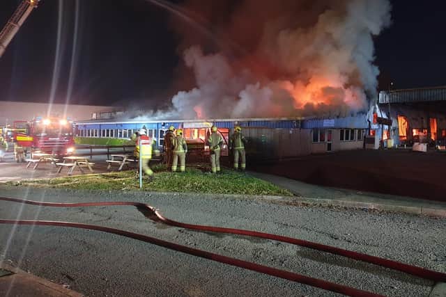 The fire tore through the unit
