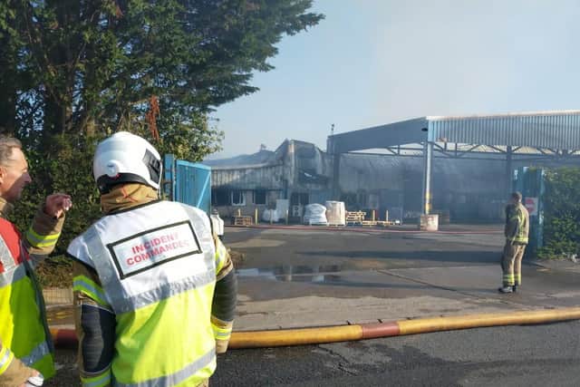 Fire crews at the scene.