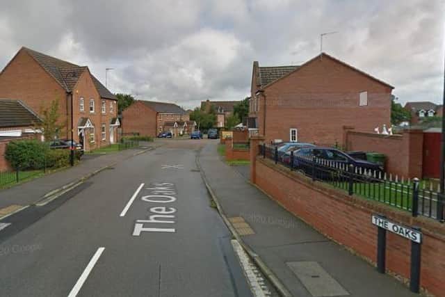 Police were called to reports of a disturbance at The Oaks on Sunday afternoon