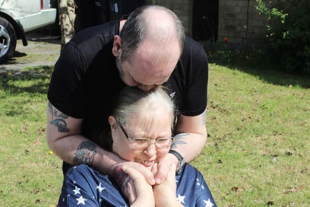 Linda Alexander and Duncan McCloud were overwhelmed to receive the free mobility scooter from The British Mobility Project
