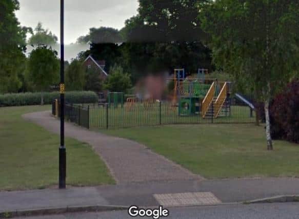 The boy was approached near Middle Hedge play park in Grange Park