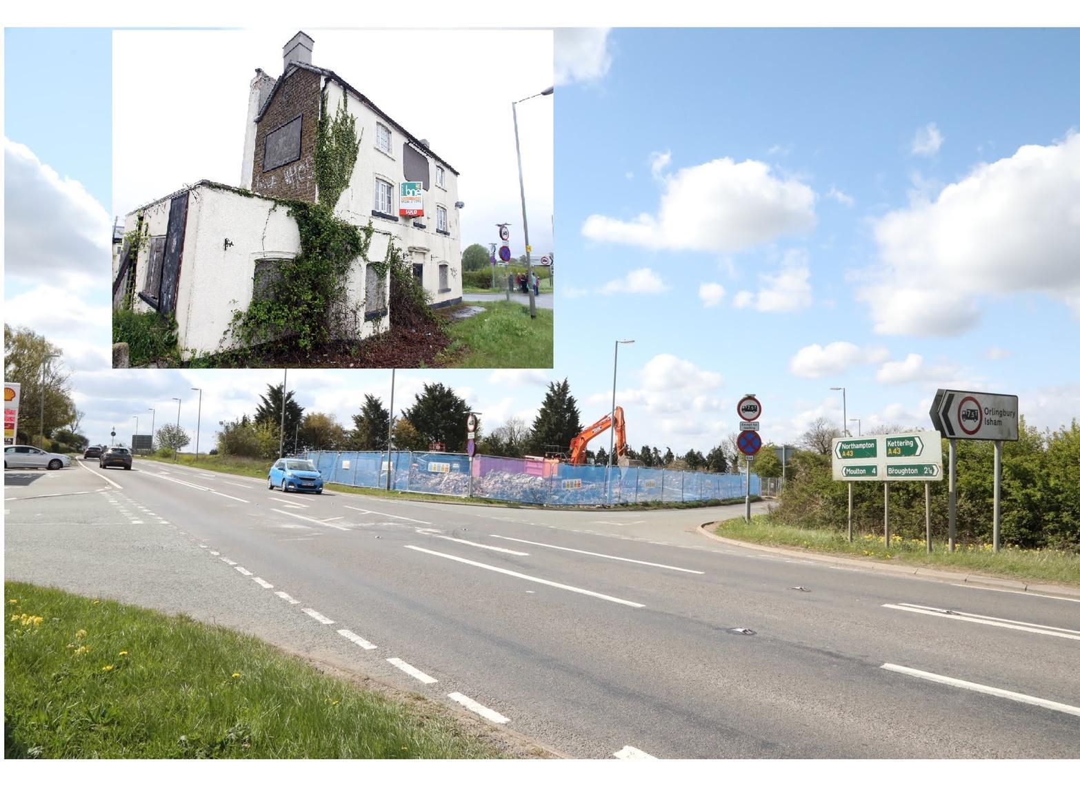 Hannington A43 landmark the 'haunted' Old Red House pub finally demolished