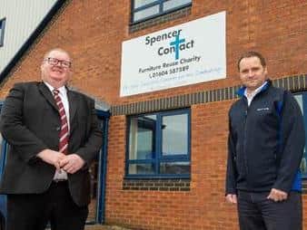 Alan Hames, Sales Manager at Davidsons Homes with Steve Scarsbrook, General Manger for Spencer Contact