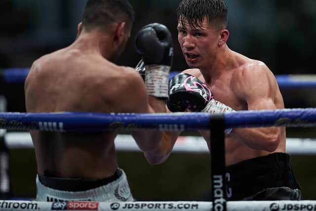 Kieron Conway on his way to winning the WBA Intercontinental super welterweight title last August