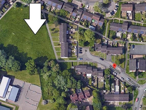 The girl was walking between Standens Barn school and Sladeswell Court when she was bitten by the dog
