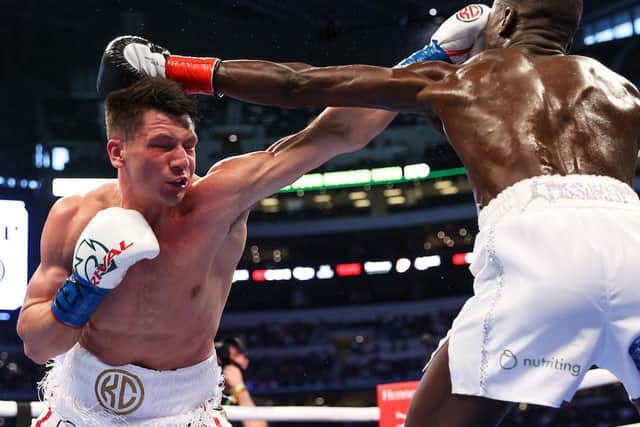 Kieron Conway in action during his fight with Souleymane Cissokho in Texas
