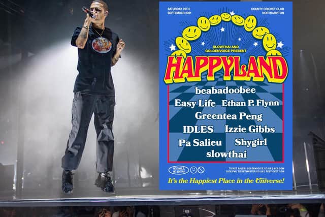 slowthai's Happyland festival will take place at Northamptonshire County Cricket Club.