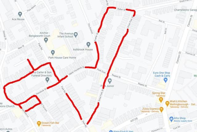 Police have released this graphic of the route the suspect is believed to have taken