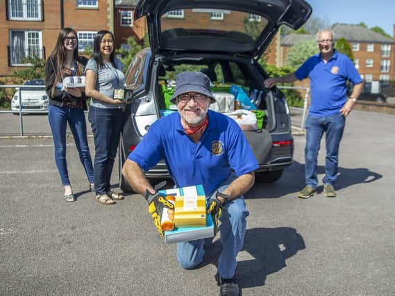 The Rotary Club of Northampton has been helping those in need since 1922, including making a donation of food to Restore last year