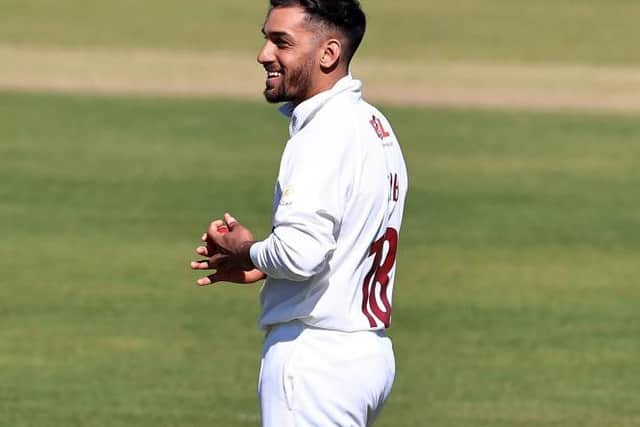Northants all-rounder Saif Zaib scored his maiden first-class century against Sussex