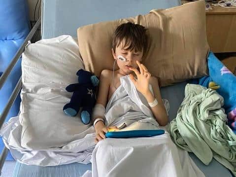 Beau Cameron, 10, in hospital