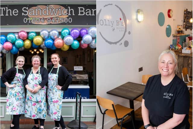 Alanna, Frances and Kerri Burton from The Sandwich Bar and Cheryl Hutchinson from Olly B's. Photo: Kirsty Edmonds.