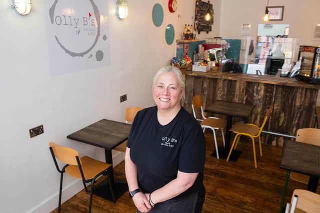 Owner Cheryl Hutchinson is hoping customers will want to visit now they are allowed inside in the warm. Photo: Kirsty Edmonds.