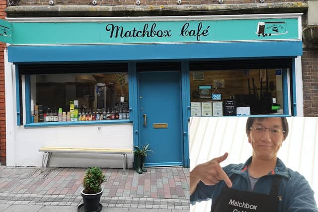 The Matchbox Café and owner, Bing Wan.