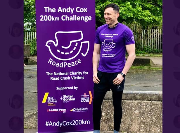 Former Northants Police detective Andy Cox is stopping off at Towcester on his 200km charity run.