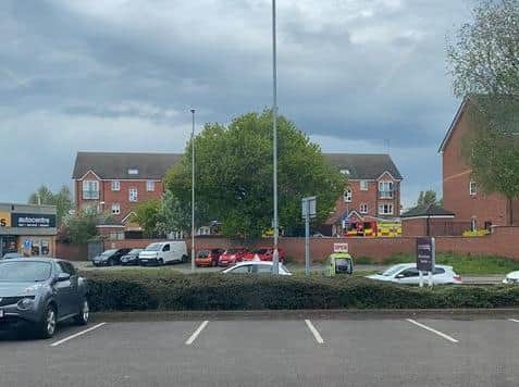 Firefighters and police were present at the scene.