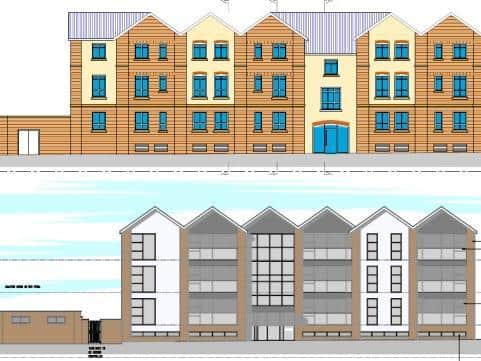 Drawings of what the flats could look like.