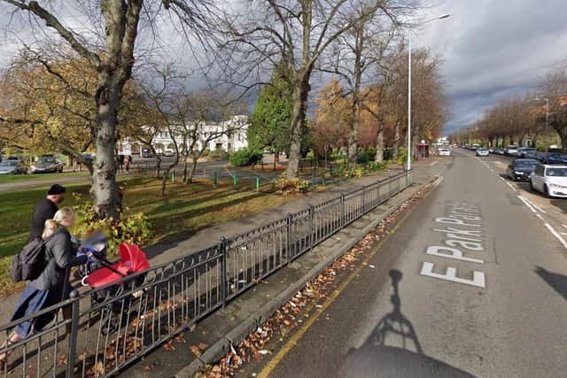 Three young thugs approached a 14-year-old walking near the Racecourse on Thursday morning.