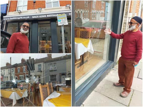 Balti King's owner Councillor Rahman says his property was targeted by vandals following his election win.