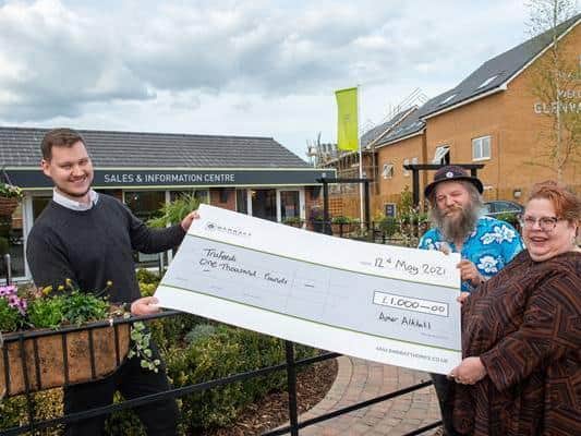 Bill Boorman with his £1,000 donation.