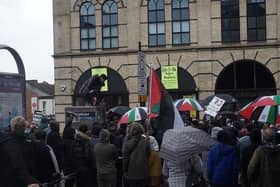 The protest to support Palestine that took place last Saturday (May 15).