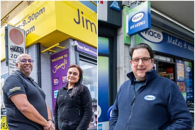 Jimmy's Store owners Jimmy and Shital Patel and Market Street Newsagents owner Andrew Cruden, who were both named on the Independent Achievers Academy's best 100 stores