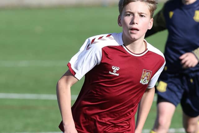 Reiss Wheatley-Crane plays for the Northampton Town academy under-12s