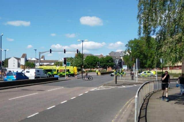 Investigating officers continue to appeal for witnesses to the collision, which happened at about 2pm on Saturday, May 29, when Dulce, a pedestrian, was in collision with a black Nissan Pathfinder at the junction of Greyfriars and Horsemarket on the A508 in the town centre.