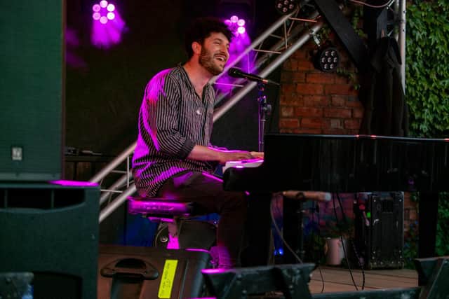 Billy Lockett on stage at The Black Prince. Photo by David Jackson.