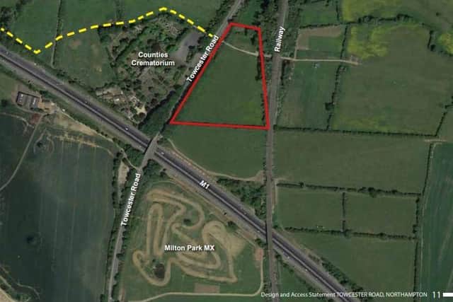The land is next to the motocross track in Milton Malsor.