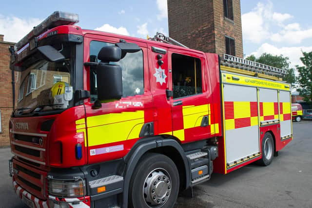 Firefighters rushed to a kitchen blaze in Northampton last night.