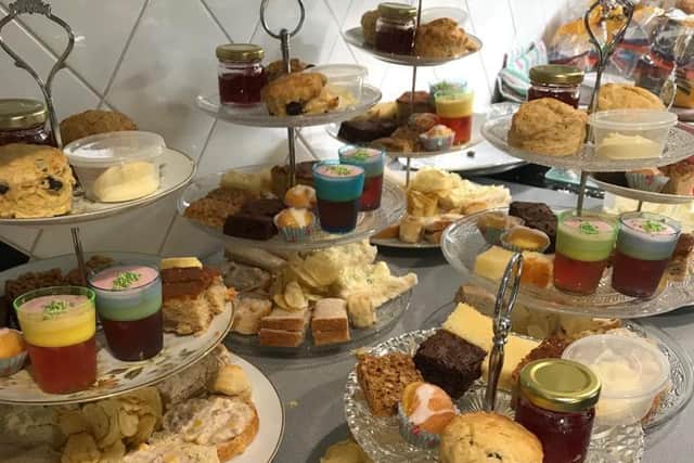 An afternoon tea made by Phil and Sue for a previous year's event.