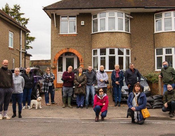 The unhappy Briar Hill Walk residents want answers and solutions after the flooding last month Photo: Leila Coker