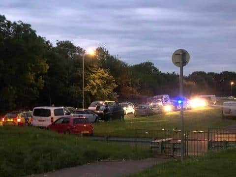 The chase ended in a park area off Ring Way in Briar Hill.