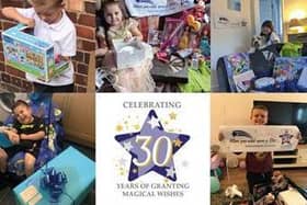 A selection of the poorly children When You Wish Upon a Star has helped since being founded in 1990