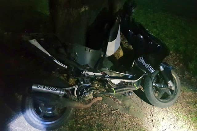 A motorbike was seized last night after police received complaints from the public.
