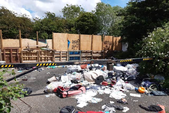 Fly-tippers are just hurling their rubbish over the top of the barriers