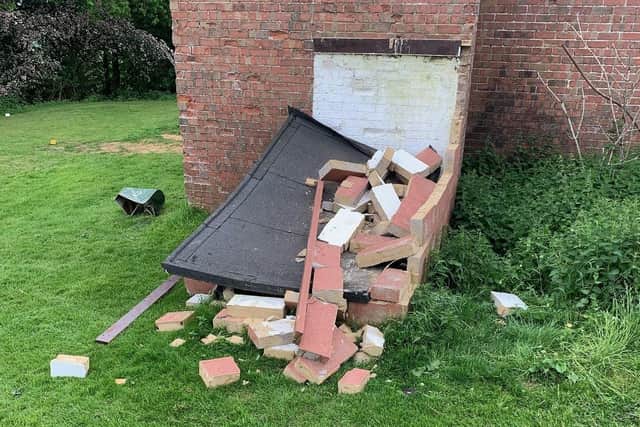 A Daventry Golf Club shelter was destroyed by vandals NNL-210906-172801001