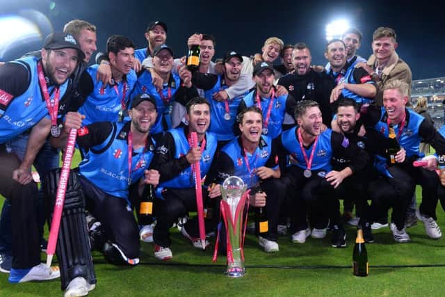 Wayne Parnell (far left) was part of the Worcestershire Rapids team that won the T20 Blast in 2018