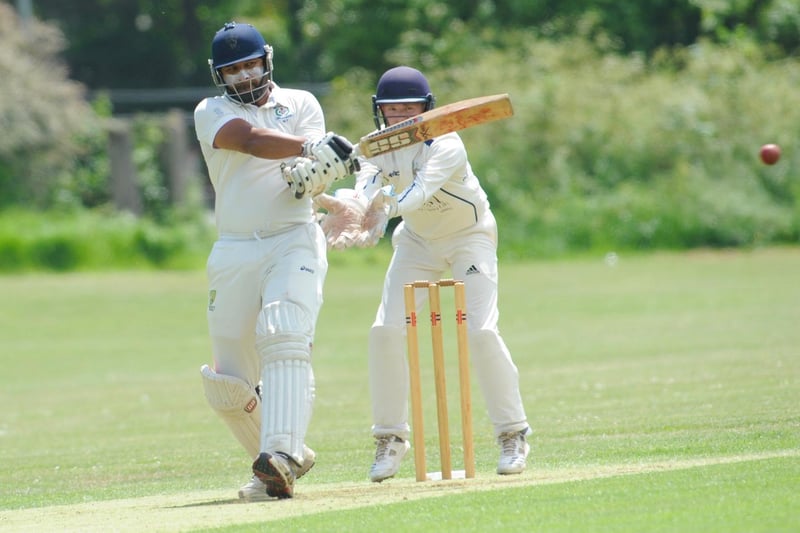 Action from Portslade's four-wicket win at home to Ifield / Picture: Stephen Goodger