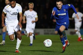 Dylan Connolly in action for AFC Wimbledon.