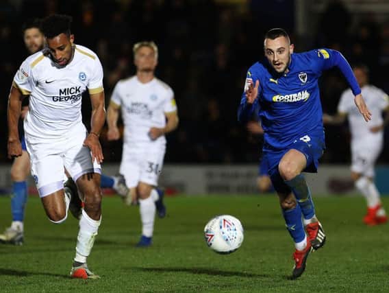 Dylan Connolly in action for AFC Wimbledon.