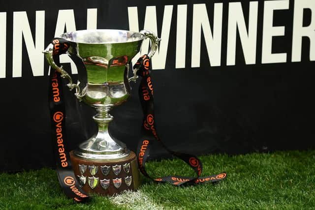 The play-off final trophy.