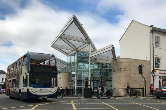 The indecent exposure took place on the upper deck of a Stagecoach bus.