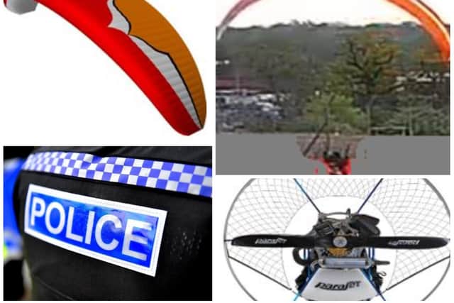 Police want to identify the pilot of this paraglider landing in the Towcester area