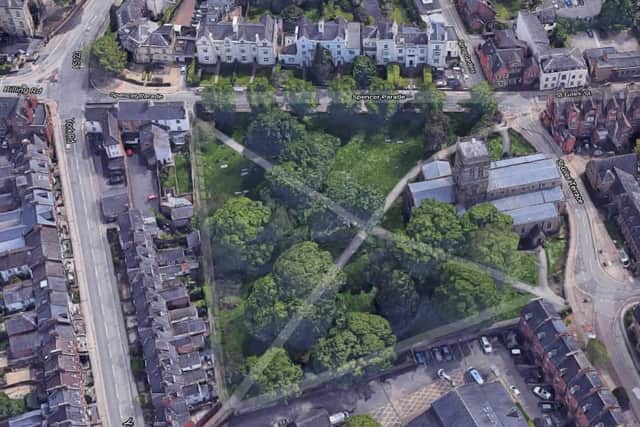 The couple were attacked while walking through St Giles churchyard