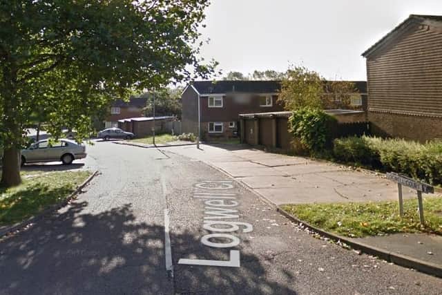 Monday's incident happened between 8.05am and 8.20am in Logwell Court, Standens Barn
