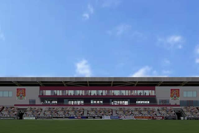 The centre section of the new east stand